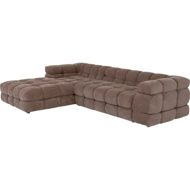 Kare Sofa narożna SALAMANCA brązowe chenille lewostronna 270 x 67 x 170cm / 71828