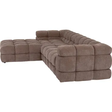 Kare Sofa narożna SALAMANCA brązowe chenille lewostronna 270 x 67 x 170cm / 71828
