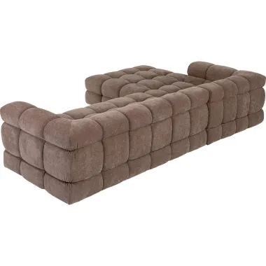 Kare Sofa narożna SALAMANCA brązowe chenille lewostronna 270 x 67 x 170cm / 71828