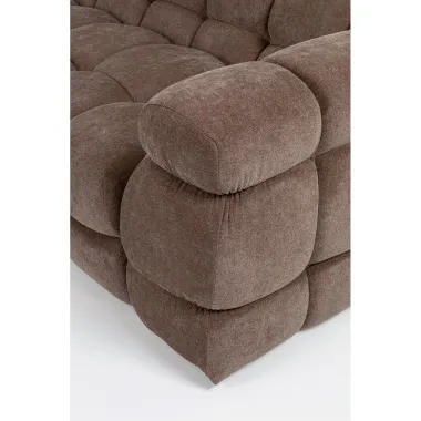Kare Sofa narożna SALAMANCA brązowe chenille lewostronna 270 x 67 x 170cm / 71828