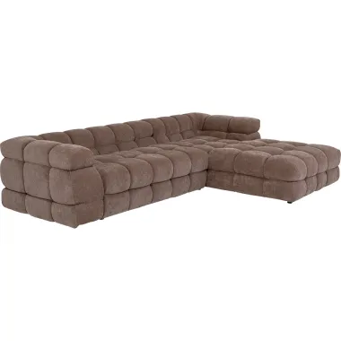 Kare Sofa narożna SALAMANCA brązowe chenille prawostronna 270 x 67 x 170cm / 71827