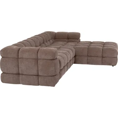 Kare Sofa narożna SALAMANCA brązowe chenille prawostronna 270 x 67 x 170cm / 71827
