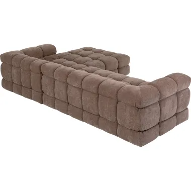 Kare Sofa narożna SALAMANCA brązowe chenille prawostronna 270 x 67 x 170cm / 71827