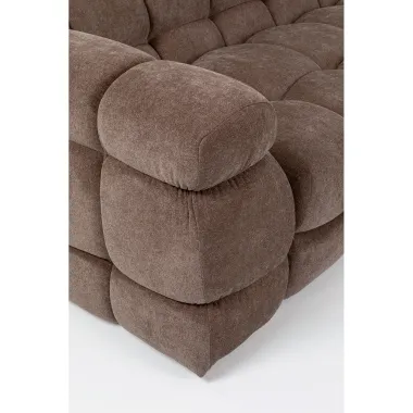 Kare Sofa narożna SALAMANCA brązowe chenille prawostronna 270 x 67 x 170cm / 71827