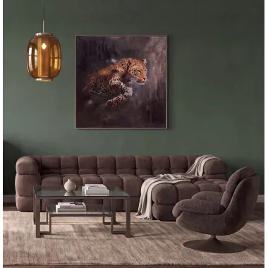 Kare Sofa narożna SALAMANCA brązowe chenille prawostronna 270 x 67 x 170cm / 71827