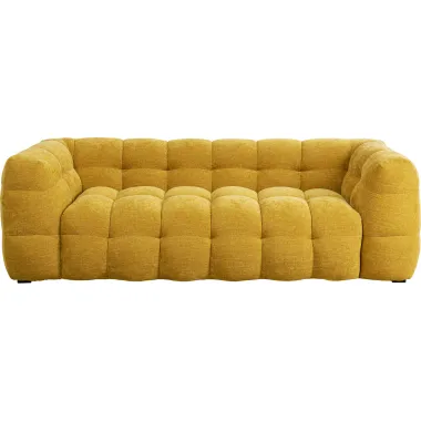 Kare Sofa SALAMANCA żółte chenille 240 x 70 x 107cm / 87347
