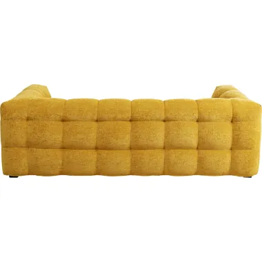 Kare Sofa SALAMANCA żółte chenille 240 x 70 x 107cm / 87347