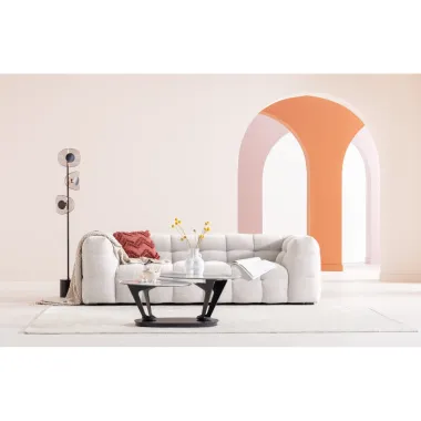 Kare Sofa SALAMANCA kremowa chenille 240 x 70 x 107cm / 87348