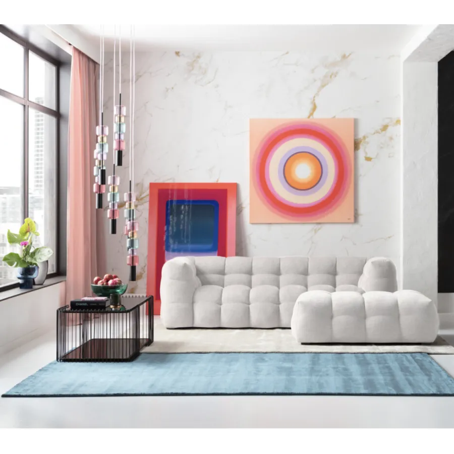 Kare Sofa SALAMANCA kremowa chenille 240 x 70 x 107cm / 87348