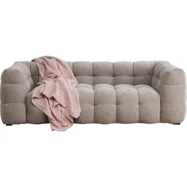 Kare Sofa SALAMANCA szaro brązowy chenille 240 x 70 x 107cm / 87346
