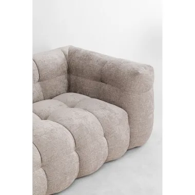 Kare Sofa SALAMANCA szaro brązowy chenille 240 x 70 x 107cm / 87346