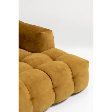Kare Sofa narożna SALAMANCA żółto brązowe chenille prawostronna 320 x 67 x 167cm / 86864