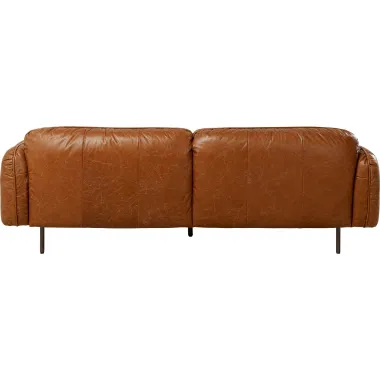Kare Sofa CALGARY brązowa skóra naturalna 226 x 73 x 88cm / 87147