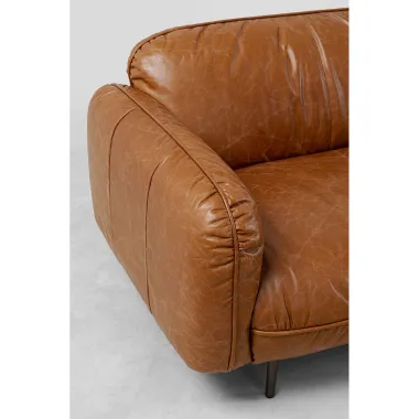 Kare Sofa CALGARY brązowa skóra naturalna 226 x 73 x 88cm / 87147