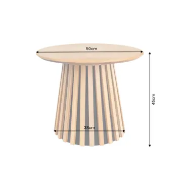 Invicta Stolik kawowy VALHALLA WOOD dąb Ø 50cm / 45895