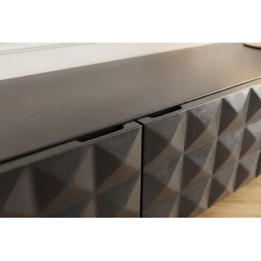 Invicta Szafka TV VULCANO wisząca czarne mango 160 x 31 x 35cm / 47768