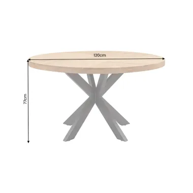 Invicta Stół INFINITY HOME mango cream Ø 120cm / 48940