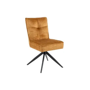 Invicta Krzesło obrotowe LUGANO 360° musztardowo żółty aksamit 47 x 88 x 51cm / 49069