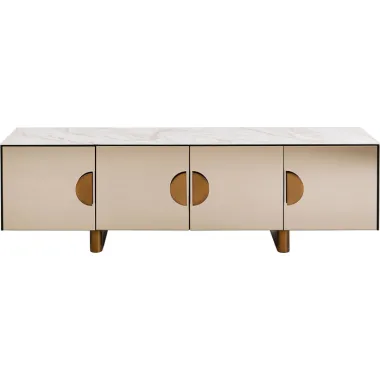 Kare Szafka TV LUNAR szklany beż 180 x 43 x 45cm / 70134