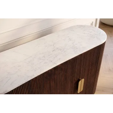 Invicta Komoda GATSBY mango marmur biały 120 x 86 x 40cm / 49525