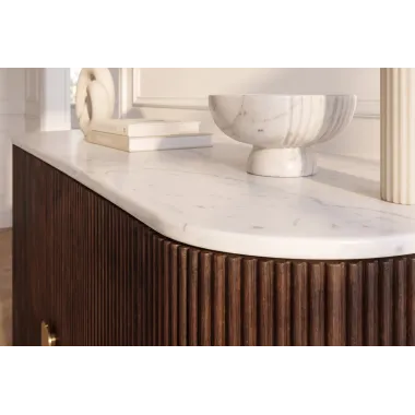 Invicta Komoda GATSBY mango marmur biały 120 x 86 x 40cm / 49525