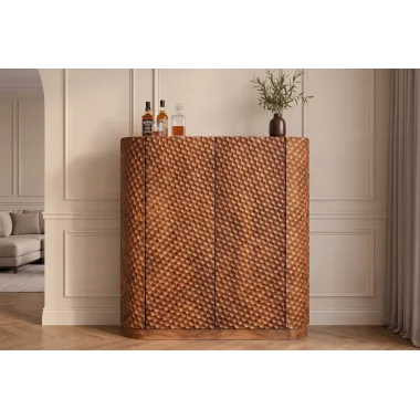 Invicta Barek ADLON 3D brązowe mango 138 x 141 x 42cm / 48821