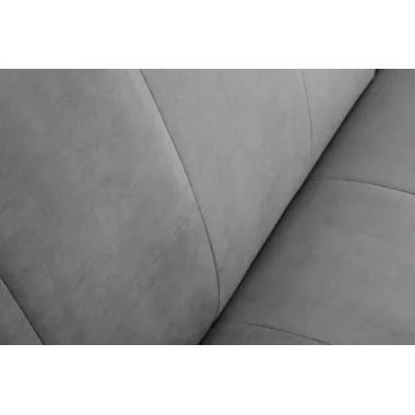 Invicta Sofa Divani rozkładana srebrnoszary aksamit 215cm / 40087