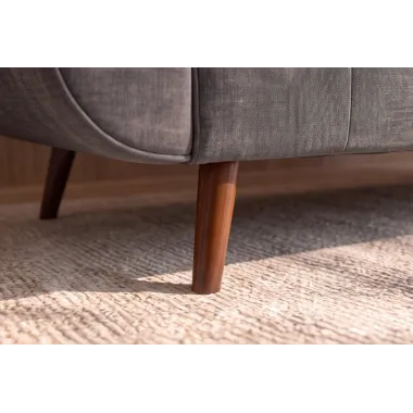 Invicta Sofa Divani rozkładana ciemnoszary aksamit 220cm / 48984