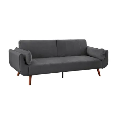 Invicta Sofa Divani rozkładana ciemnoszary aksamit 220cm / 48984