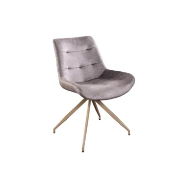 Invicta Krzesło DIVANI retro style beżowe taupe microfibra 56 x 86 x 63cm / 48608
