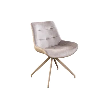 Invicta Krzesło DIVANI retro style szampański beż microfibra 56 x 86 x 63cm / 48607