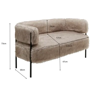 Kare Sofa tapicerowana LILJA SOFT 134 x 73 x 68cm / 70831