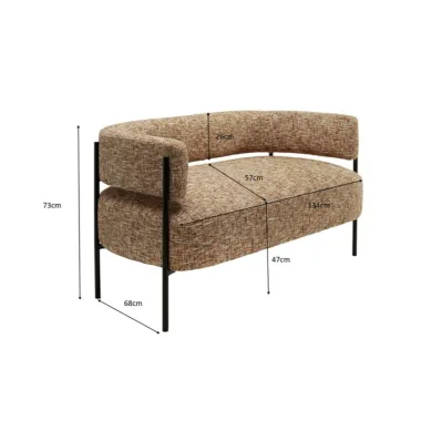 Kare Sofa tapicerowana LILJA MELANGE 134 x 73 x 68cm / 70835