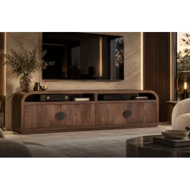 Szafka TV BALDWIN spicebrown mango 180 x 55 x 40cm / 215807