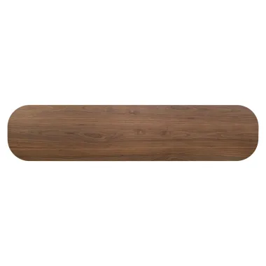 Szafka TV WINDSOR walnut brązowy fornir orzechowy 200 x 50 x 45cm / 215563