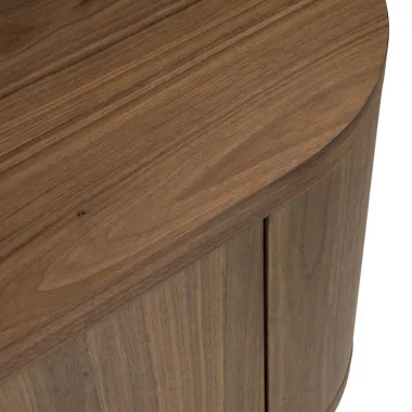 Szafka TV WINDSOR walnut brązowy fornir orzechowy 200 x 50 x 45cm / 215563