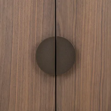 Szafka TV WINDSOR walnut brązowy fornir orzechowy 200 x 50 x 45cm / 215563