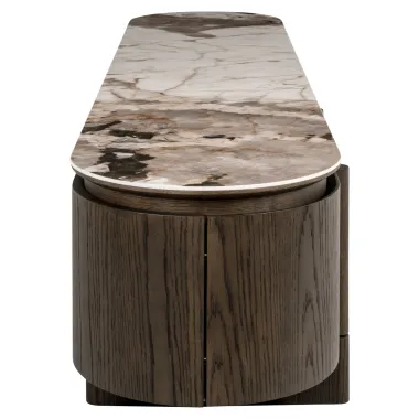 Szafka TV LANGFORD brązowa 220 x 45 x 45cm / 214220
