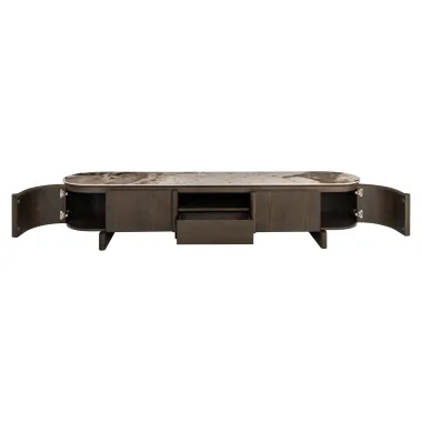 Szafka TV LANGFORD brązowa 220 x 45 x 45cm / 214220