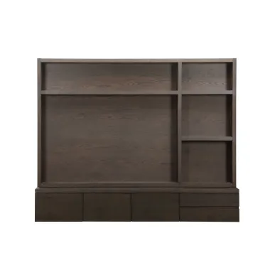 Panel ścienny wiszący TV LACHANCE brązowy 220 x 176 x 30cm / 213741