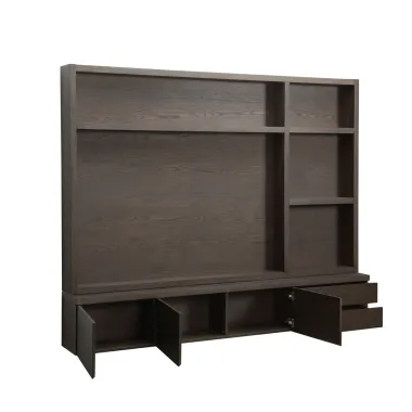 Panel ścienny wiszący TV LACHANCE brązowy 220 x 176 x 30cm / 213741