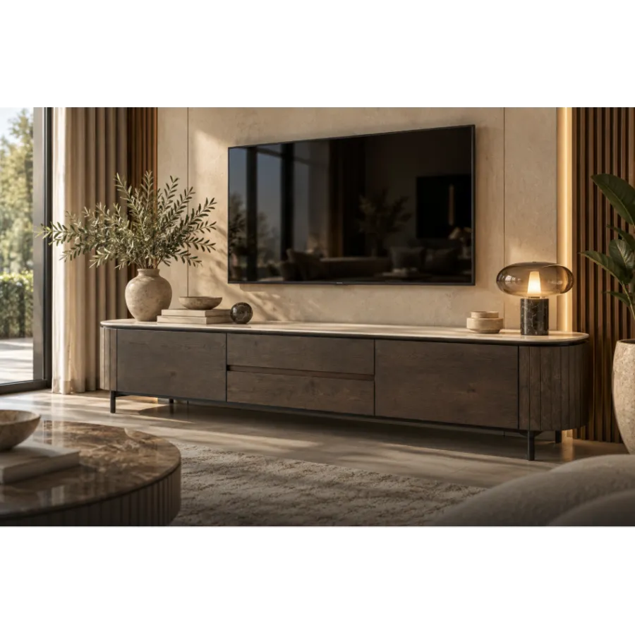 Szafka TV RITZ 2 drzwiowa brązowa 200 x 47 x 45cm / 8711