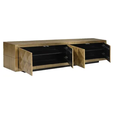 Szafka TV COLLADA szczotkowane złoto 220 x 50 x 40cm / 7595