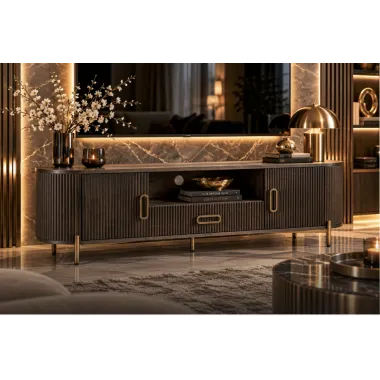Szafka TV LUXOR brązowy dąb 180 x 56 x 45cm / 7753