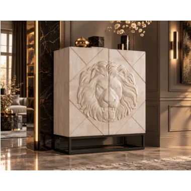 Invicta Komoda LION 3D kremowe mango 100 x 120 x 36cm / 49500