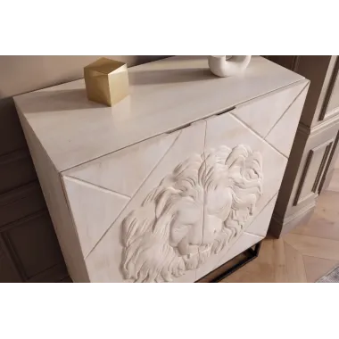 Invicta Komoda LION 3D kremowe mango 100 x 120 x 36cm / 49500