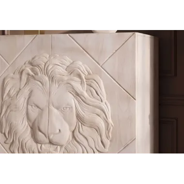 Invicta Komoda LION 3D kremowe mango 100 x 120 x 36cm / 49500