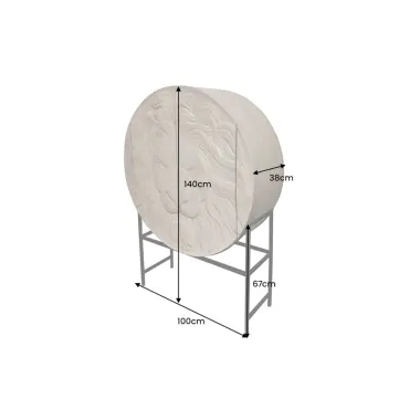 Invicta LION Komoda wysoka mango biała 3D 140cm / 45851