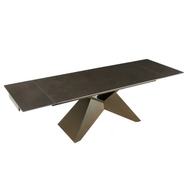 Invicta Stół DIAMOND blat ceramiczny optyka rdzawego brązu marmuru 180 - 260 x 77 x 90cm / 49272