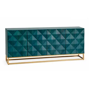 Invicta Komoda VULCANO turkusowe mango 177 x 75 x 28cm / 49492